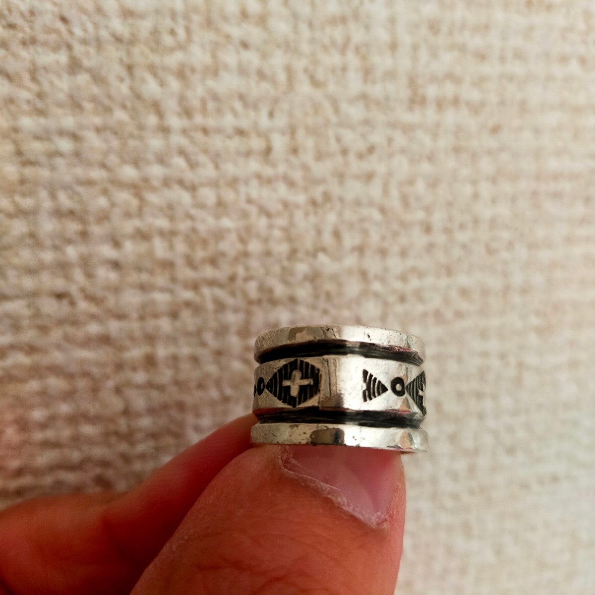 ナバホ族 TROY LANERトロイラナー スタンプワークリング21号 navajo