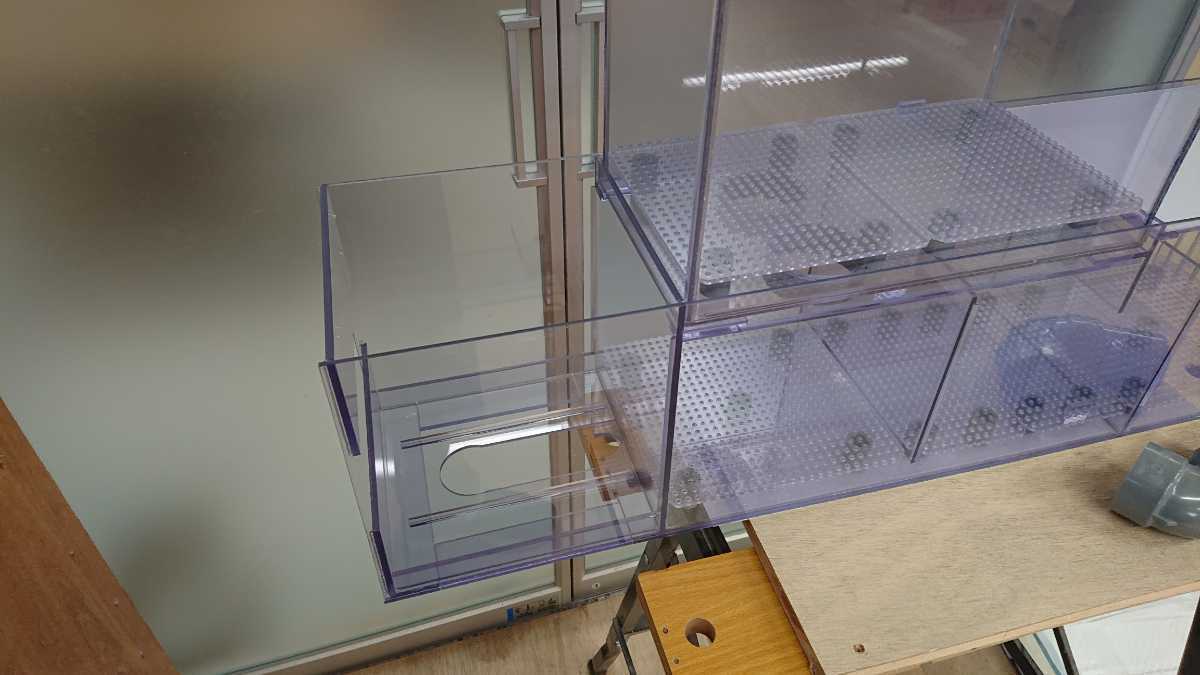 空様専用 120アクリル水槽用 上部フィルター ウールボックス引き出し2