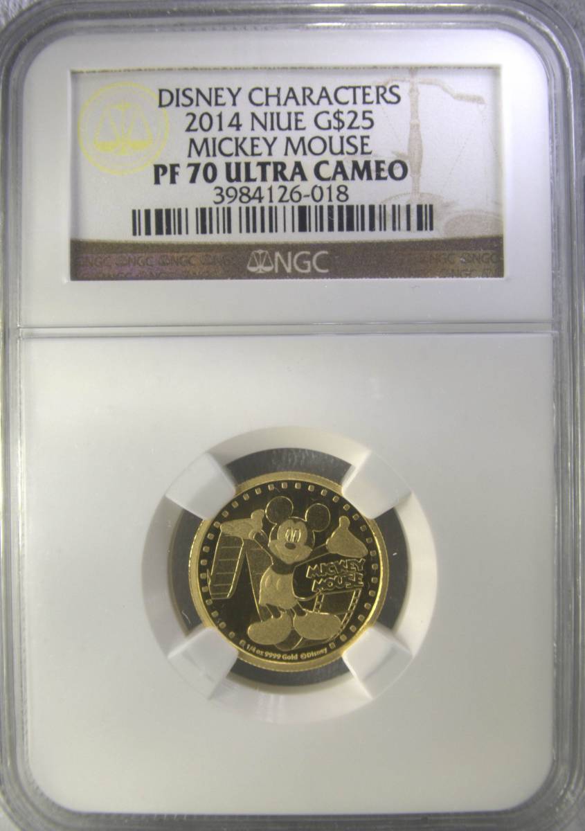 ヤフオク初！ 奇跡のコラボ！ ディズニーNo.1 ミッキーマウス 金貨
