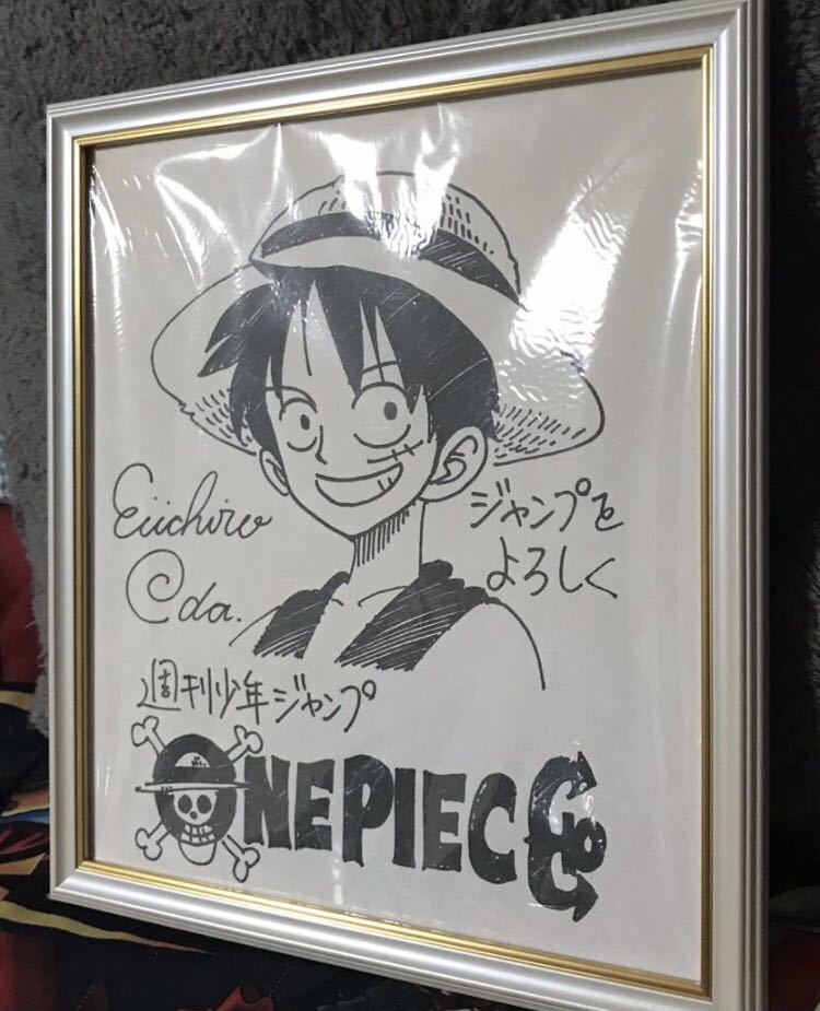 送料無料 ワンピース 非売品 尾田栄一郎先生 サイン入り色紙 ONE PIECE