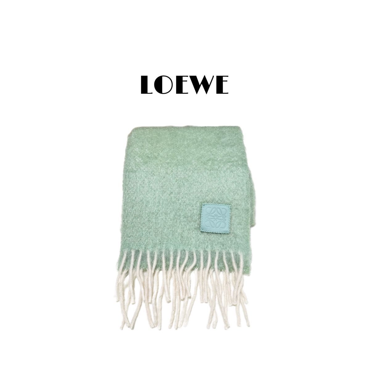 LOEWE ロエベ マフラー モヘア グリーン マフラー ウール 限定品