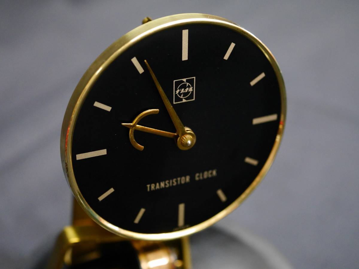 超希少 昭和レトロ National セール トランジスタクロック 置時計
