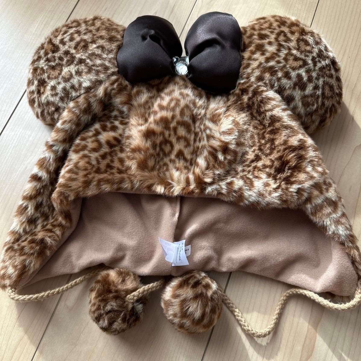 ディズニー ファンキャップ ミニー ヒョウ柄 ギャル ブラウン