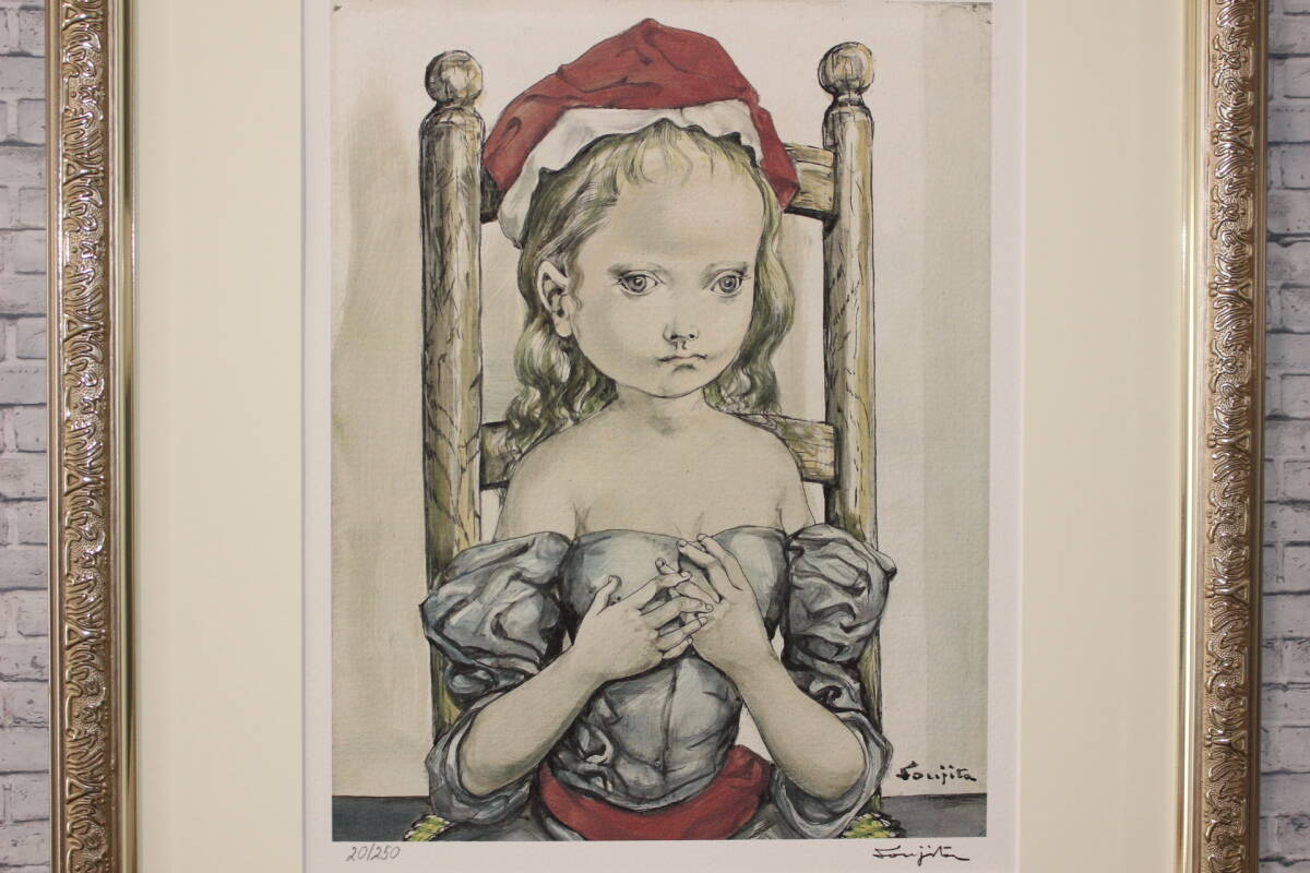 藤田嗣治 エスタンプリトグラフ「少女」 250部限定