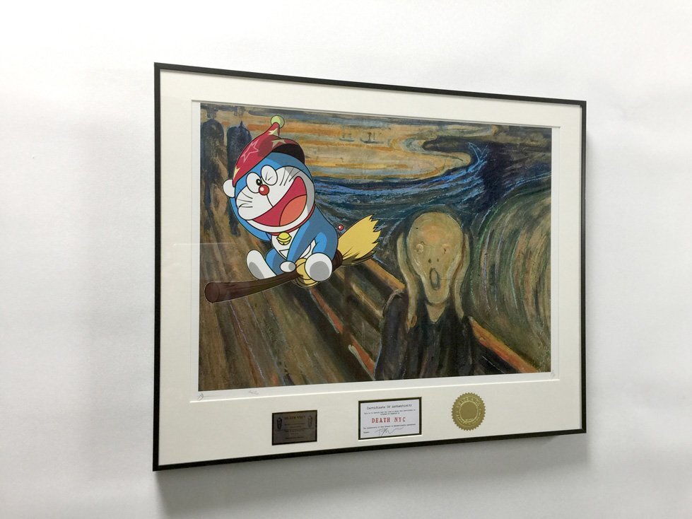 Deth NYC Ltd Ed 額装デイトナレインボードラえもん村上隆フラワー
