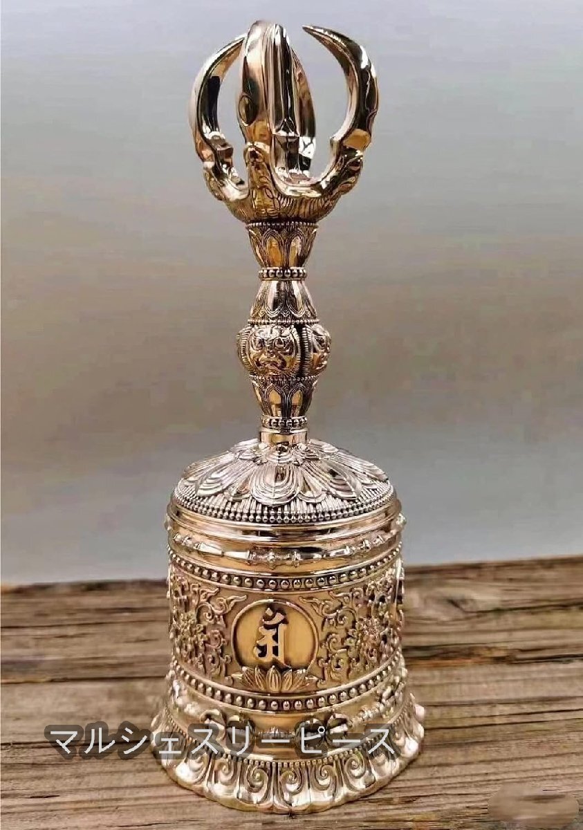 金剛鈴 密教法具 寺院仏具/前具（大型）五鈷鬼面金剛鈴 手道具