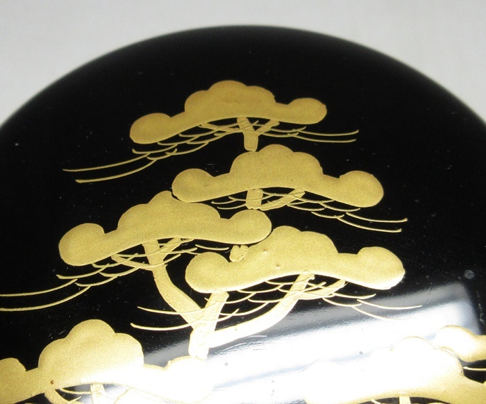 G2084】茶道具 塗師 荒井喜峰 浜松蒔絵 利休棗 共箱 即決 送料無料