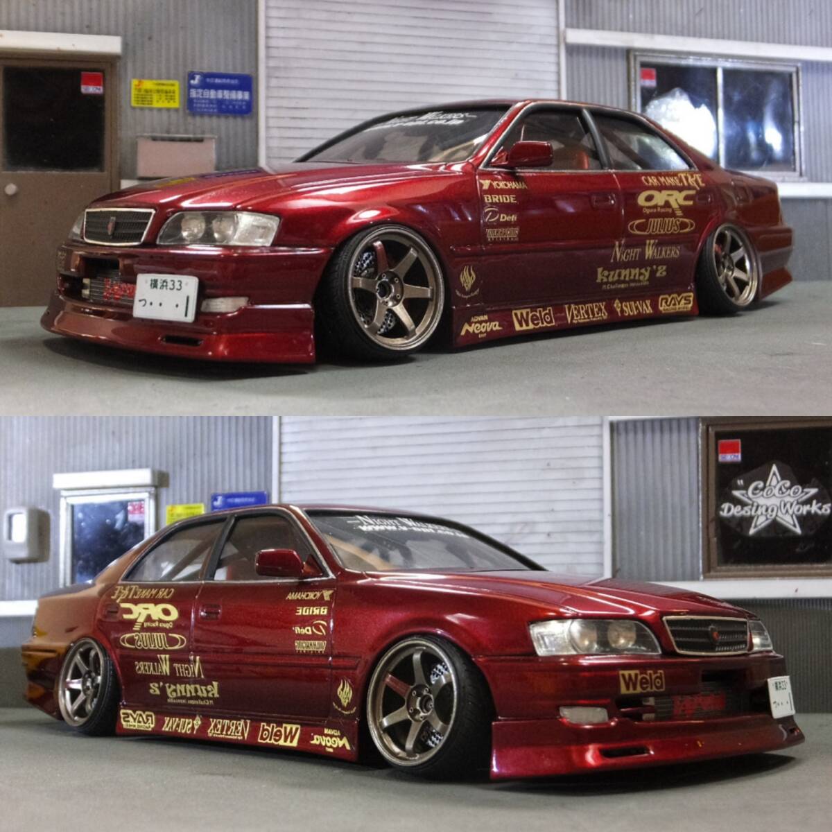 1/24 JZX100チェイサーツアラーV完成品 神奈川仕様