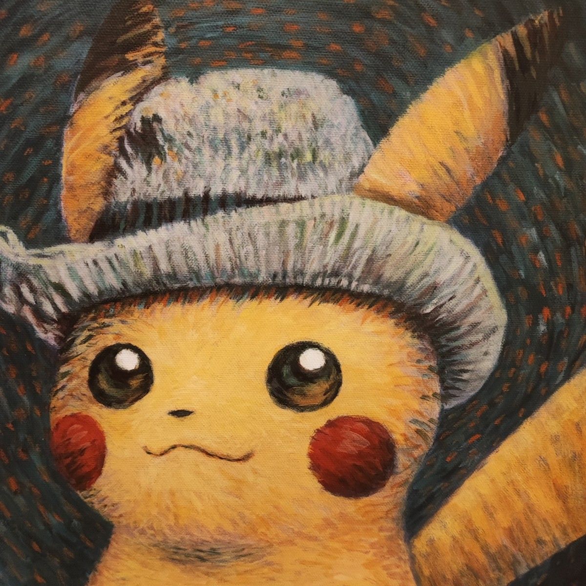 正規品』ピカチュウ ゴッホ キャンバスアート 絵画 ゴッホ美術館