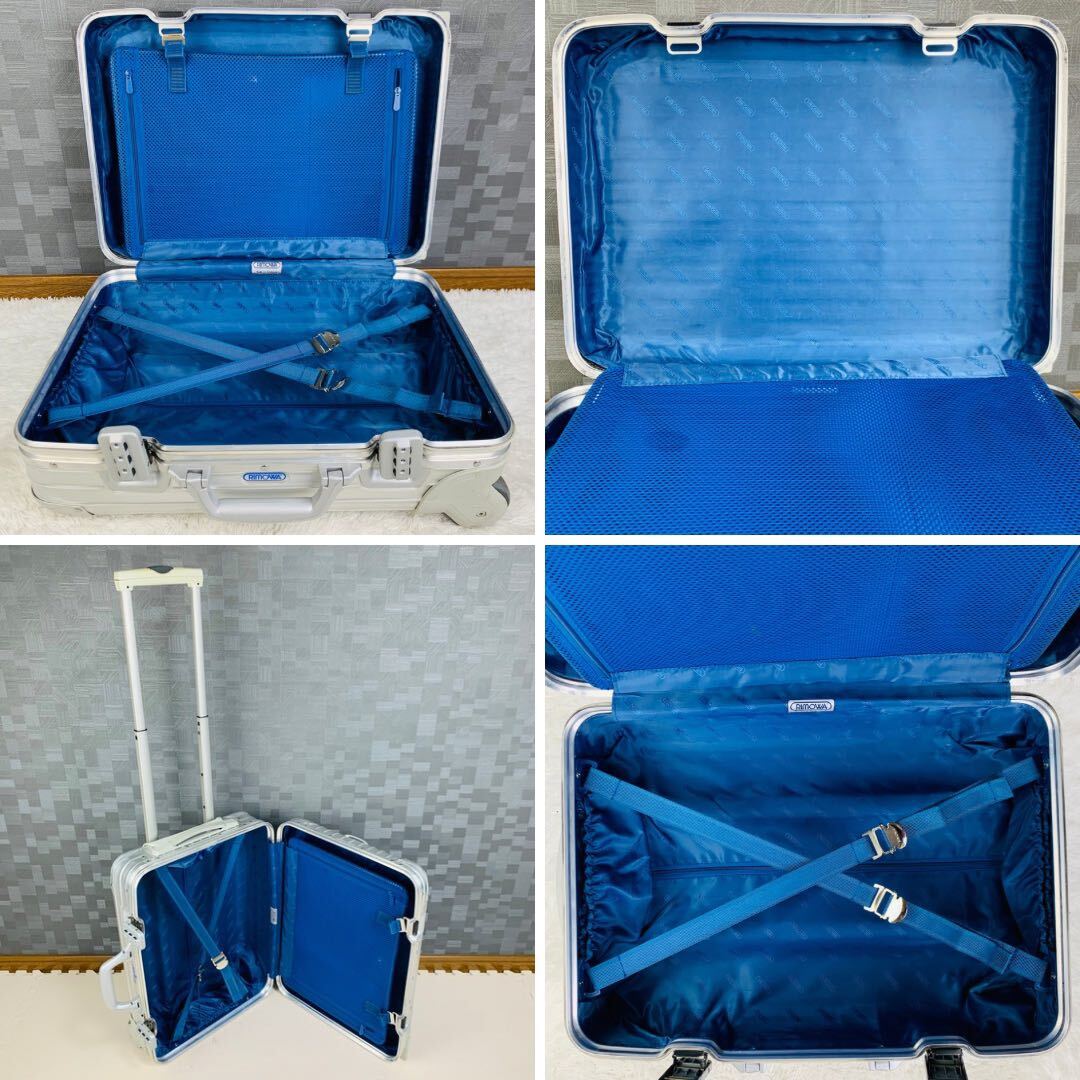 廃盤品】リモワ トパーズ 2輪 32L アルミスーツケース青ロゴ機内持込可