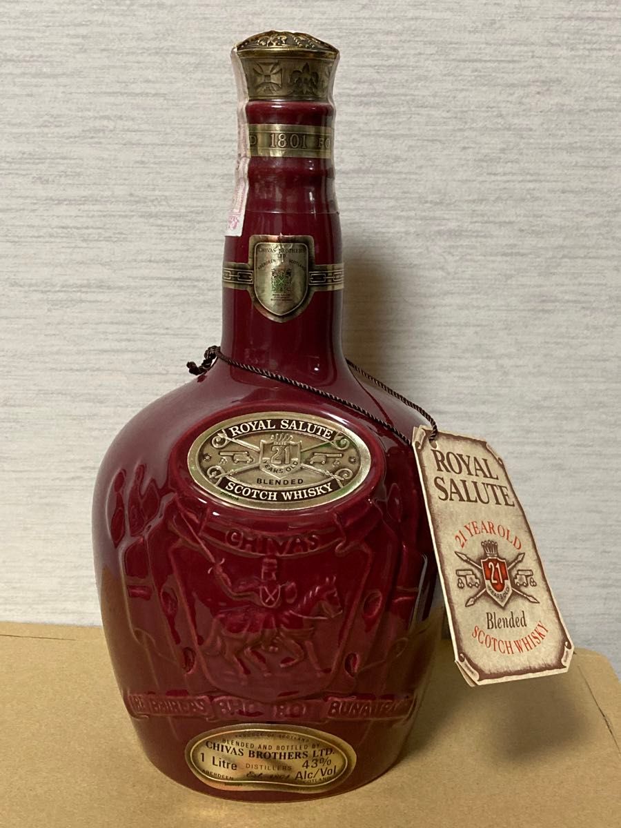 SALUTE ロイヤルサルート21年 ウイスキー お酒 赤ボトル 未開封/1000ml