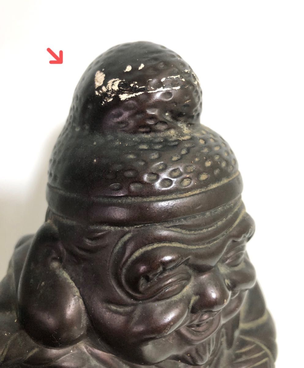 最終御値下げ 縁起物【宝山窯 陶製 恵比寿様と大黒様】商売繁盛 陶器