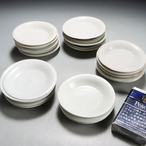 送料無料 清時代 南京白磁小皿6枚 中国古玩 清代【白南京】中国