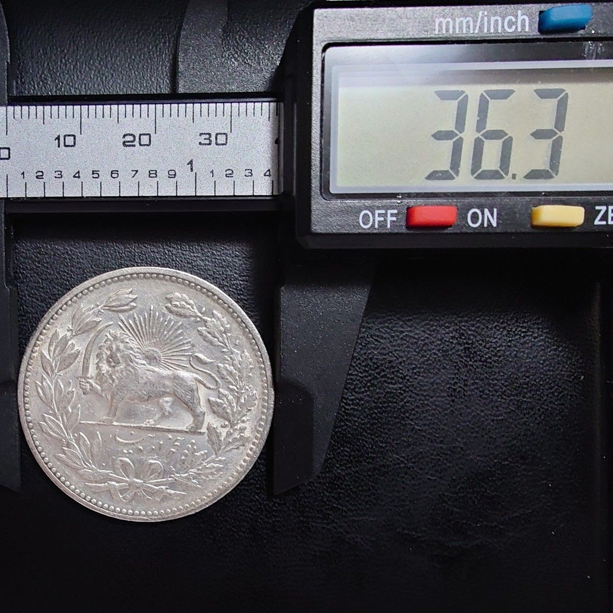 イラン 5000ディナール銀貨 1902年 1902年 イラン銀貨 5000ディナール