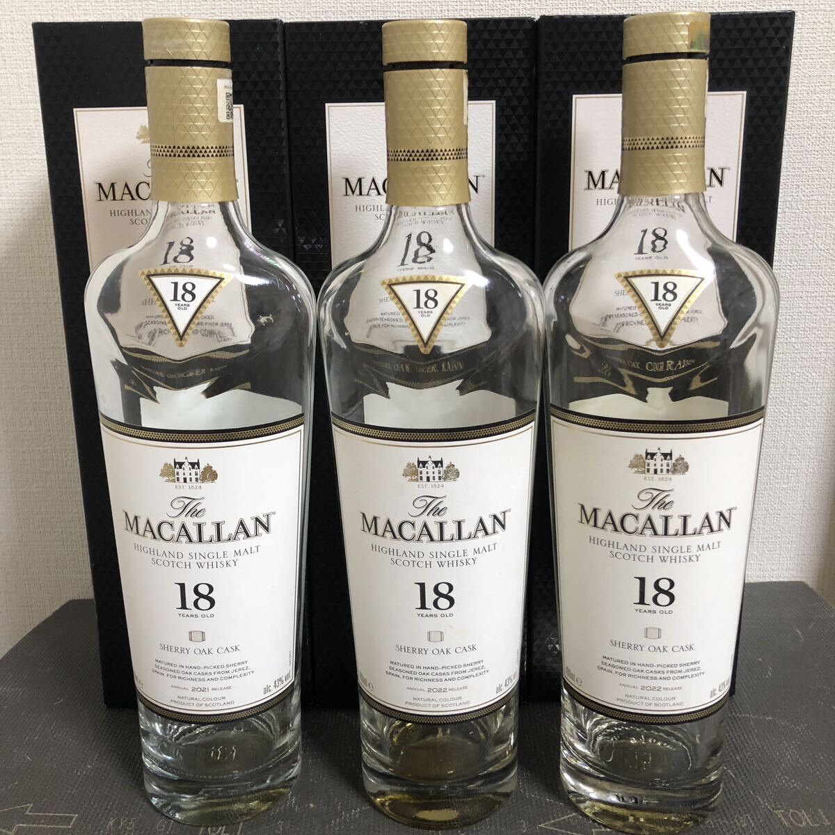マッカラン18年 2016リリース マッカラン 18 2016 空瓶 他3本セット