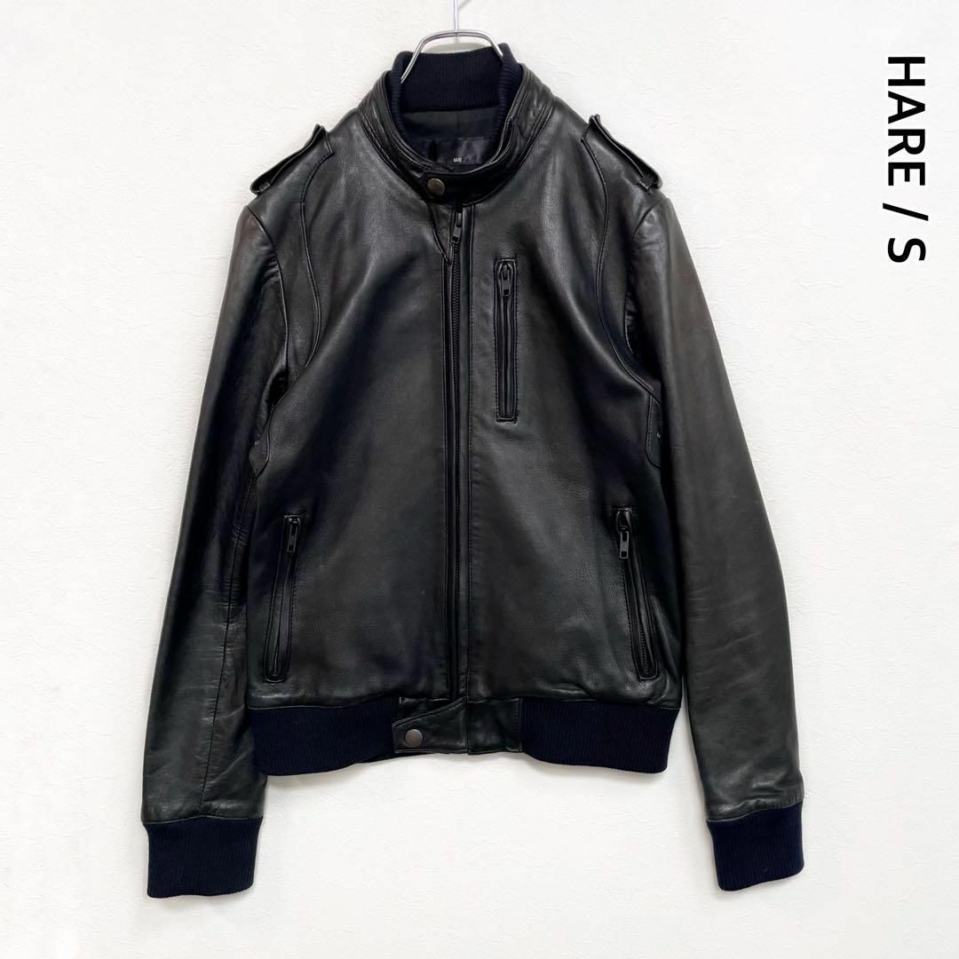 HARE ハレ ジップアップ 本革 羊革 シングル ライダースジャケット