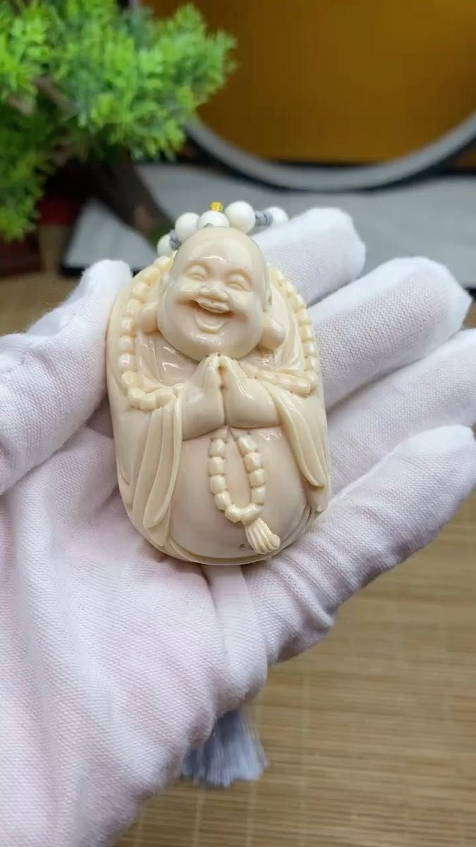天然マンモス牙美しい手作り彫刻 招財貔貅 手握り物 【公式通販】