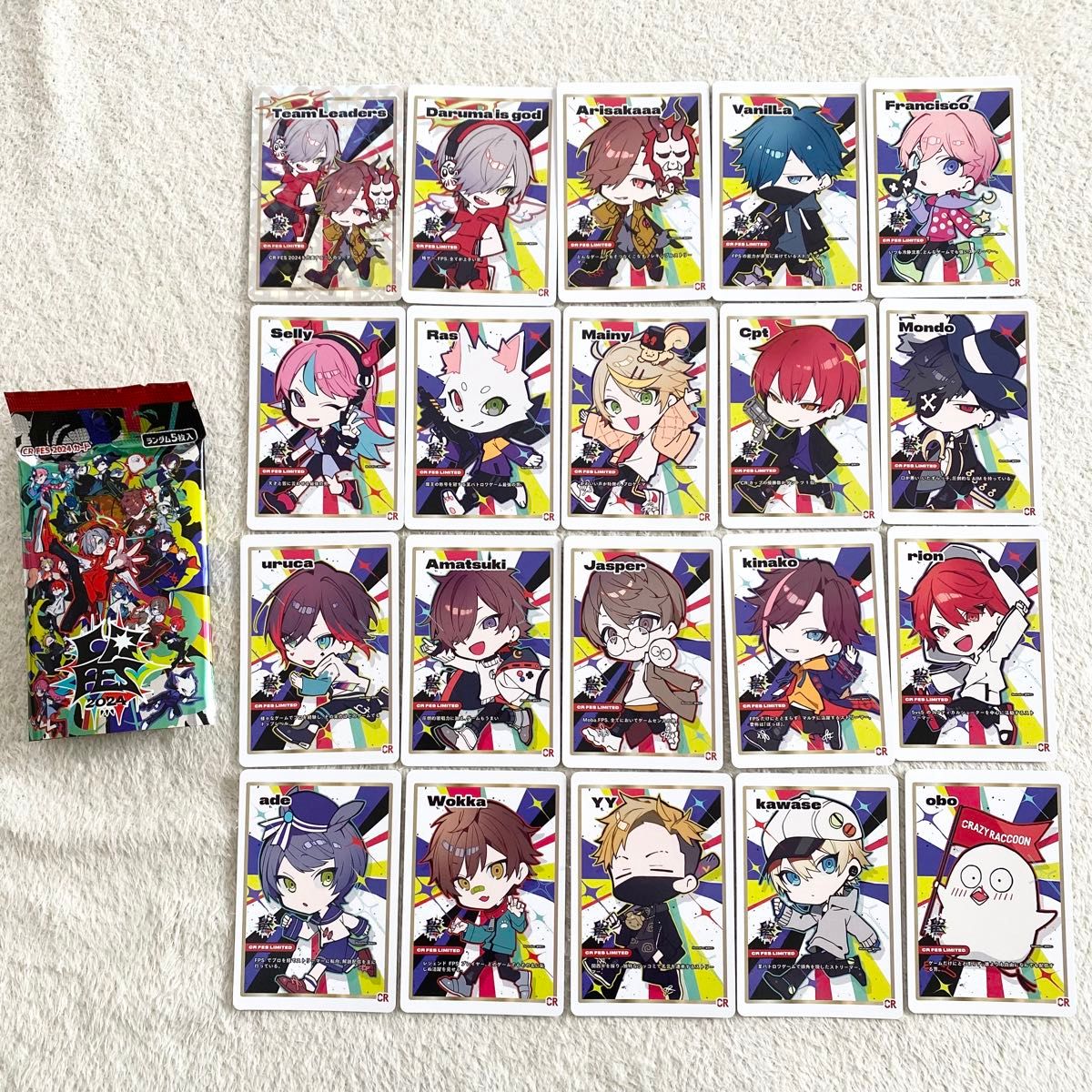 crフェス トレカ ノーマル コンプ レア だるま ありさか vanilla crazy