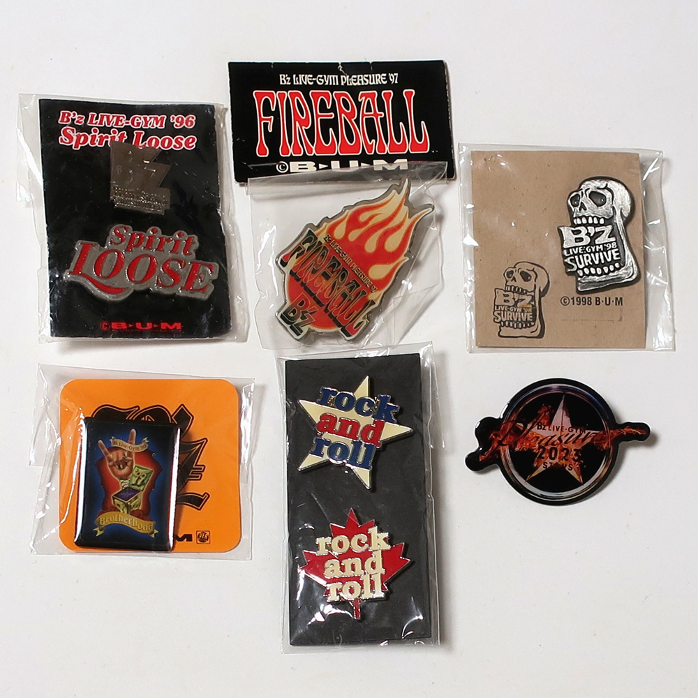 B'z ピンバッジ LOOSE FIREBALL SURVIVE Brotherhood BANZAI NORTH