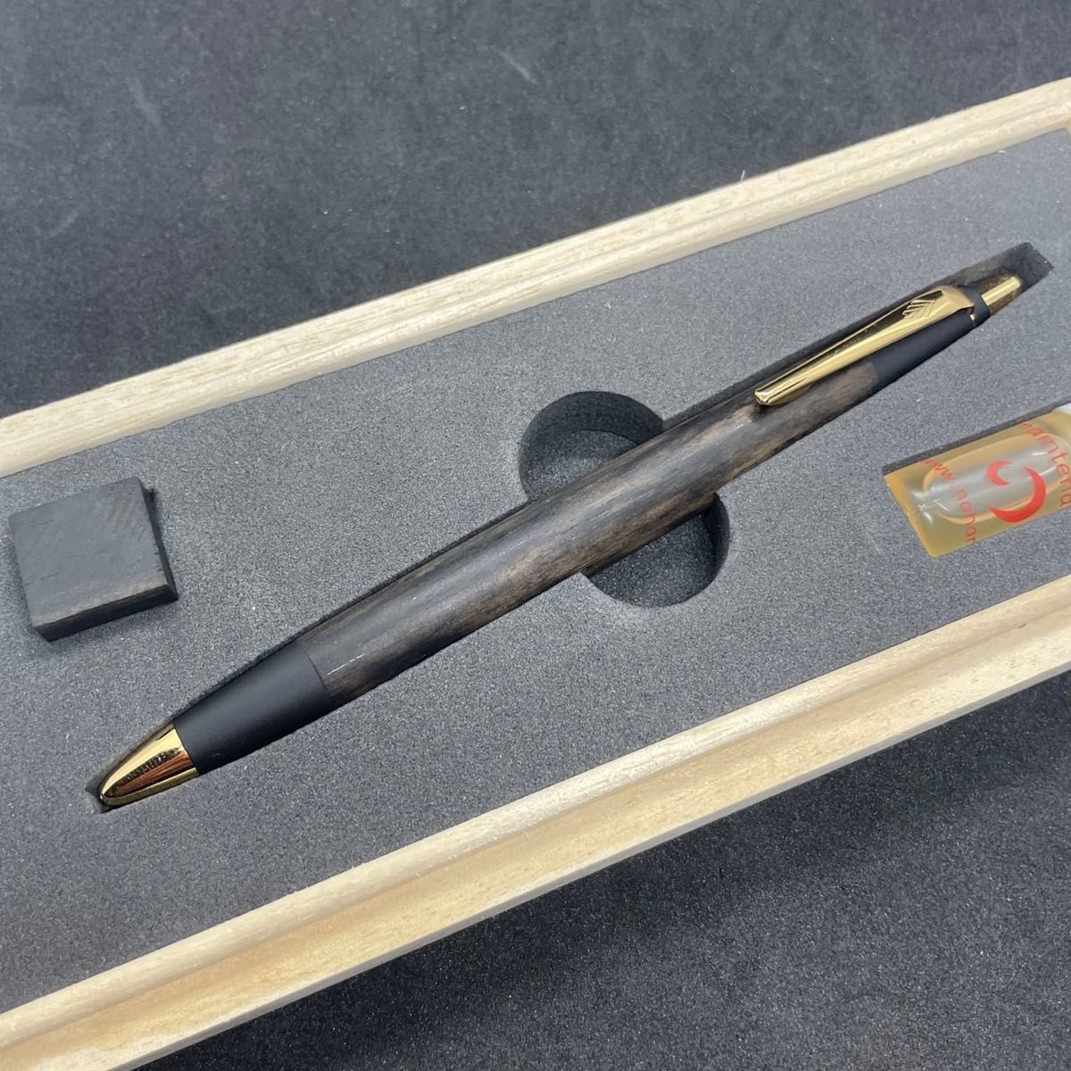 野原工芸 超特上黒柿孔雀杢 スタンダートボールペン 超特上黒柿・孔雀