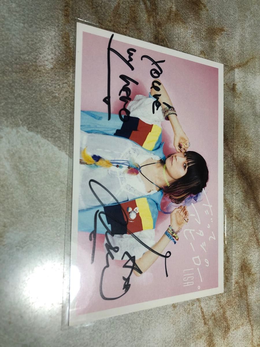 大特価】LiSA 直筆サイン入りポスター LiFEカード 大特価】LiSA 直筆