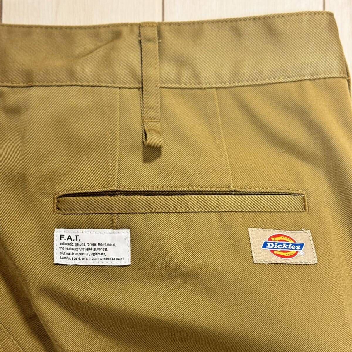 Yahoo!オークション - FAT × Dickies TUFFIES Brown JUMBO （XXL) FAT
