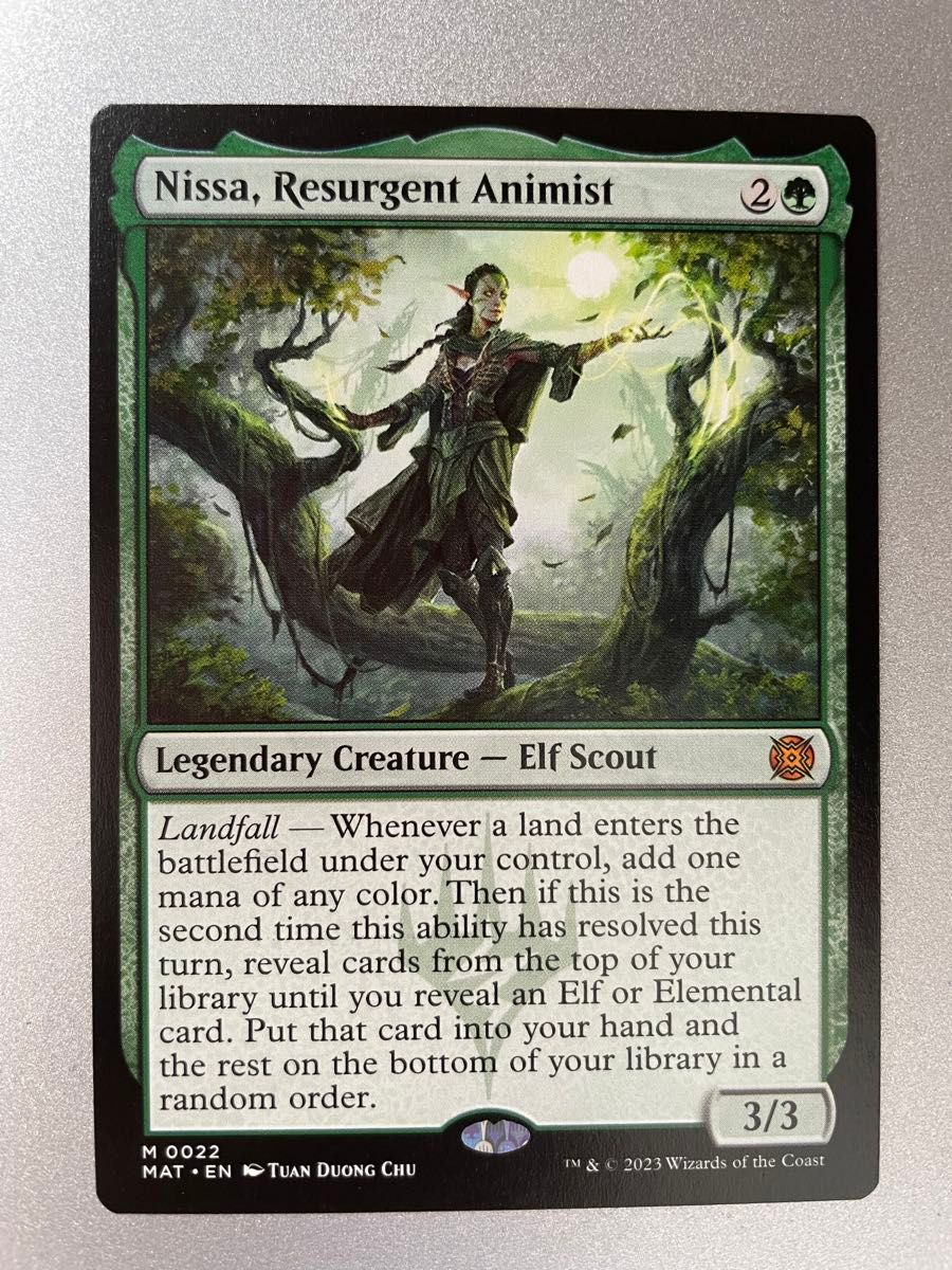 MTG《復活した精霊信者、ニッサ》PWSプロモ 1枚