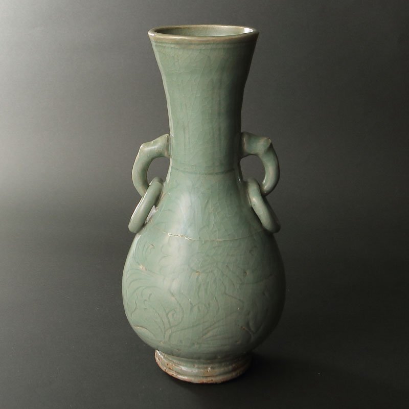 ♥伊賀 四耳 花入れ 花瓶 花器 骨董品 古玩 ♥伊賀 四耳 花入れ 花瓶