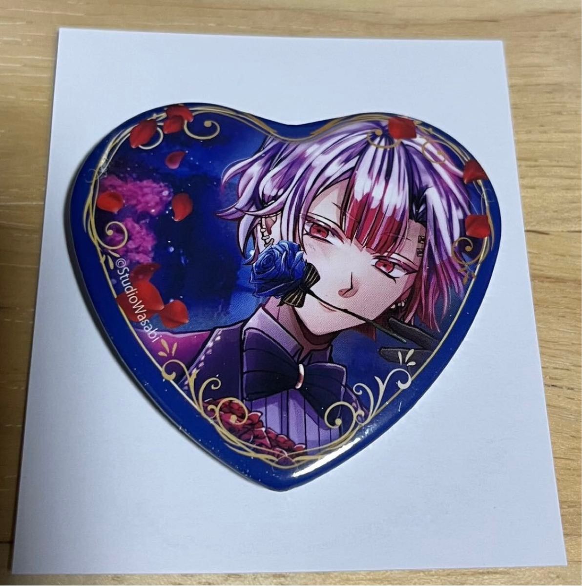 悪魔執事と黒い猫 ハート型キャラバッジコレクション Rose valentine