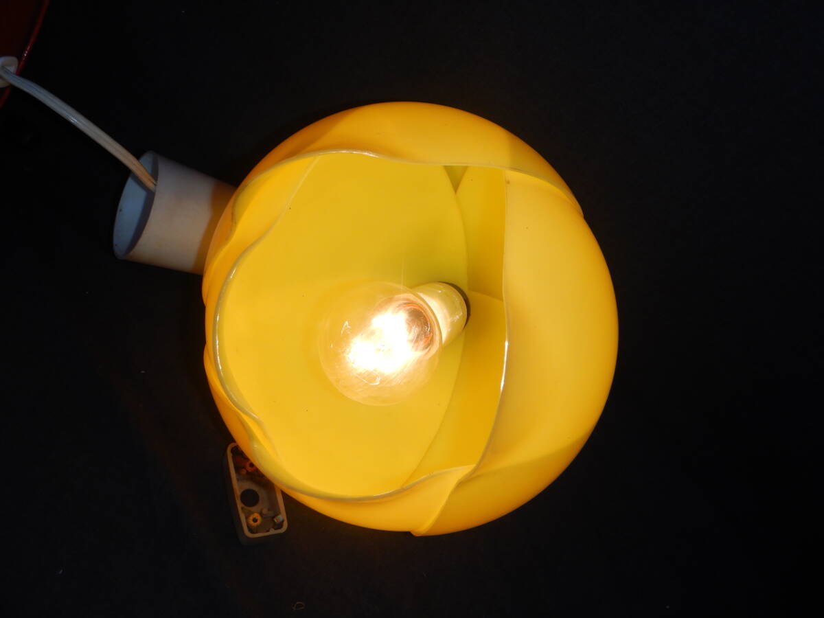 昭和レトロ ナショナル チューリップ型 ライト イエロー 電傘 レトロ