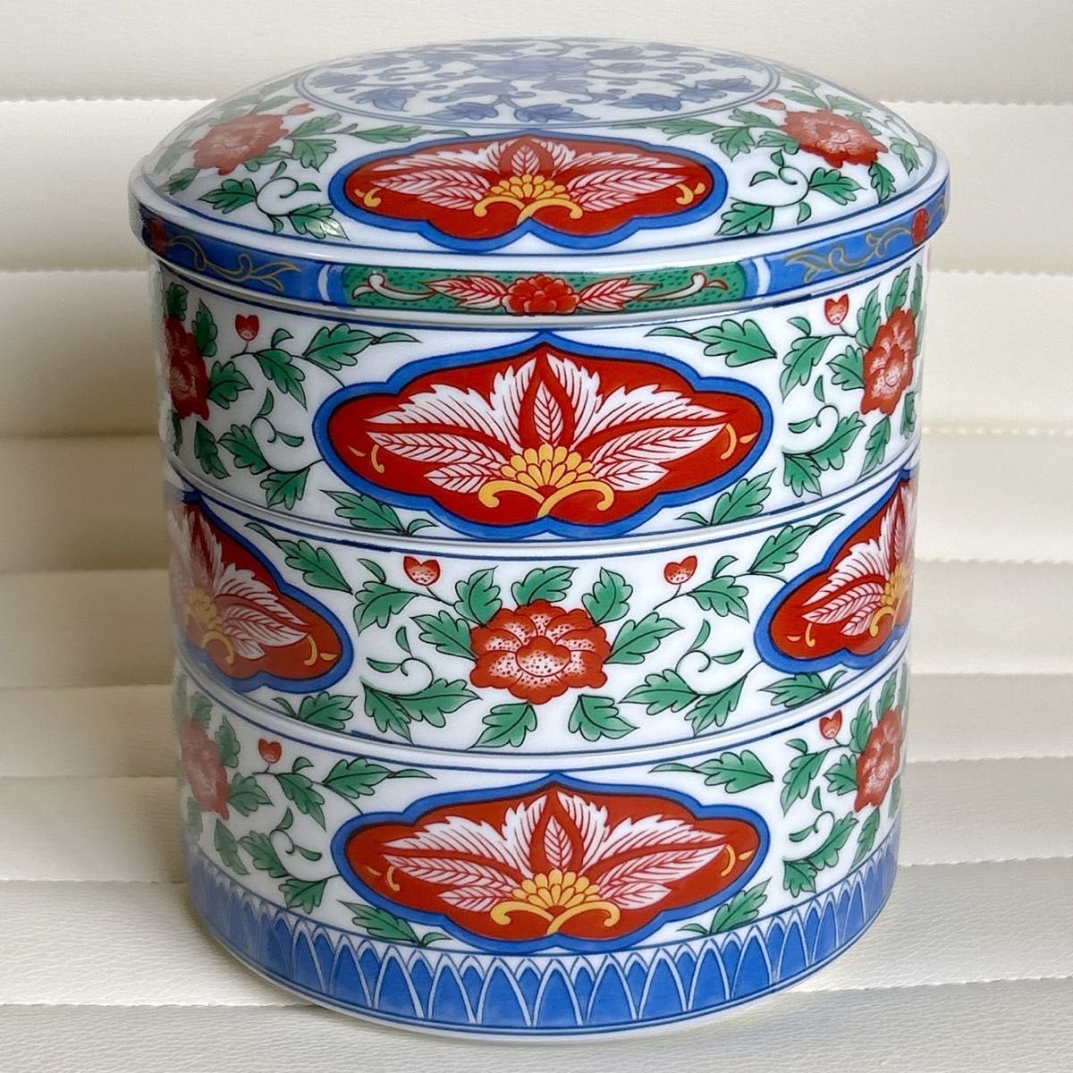 古伊万里染錦草花鉢