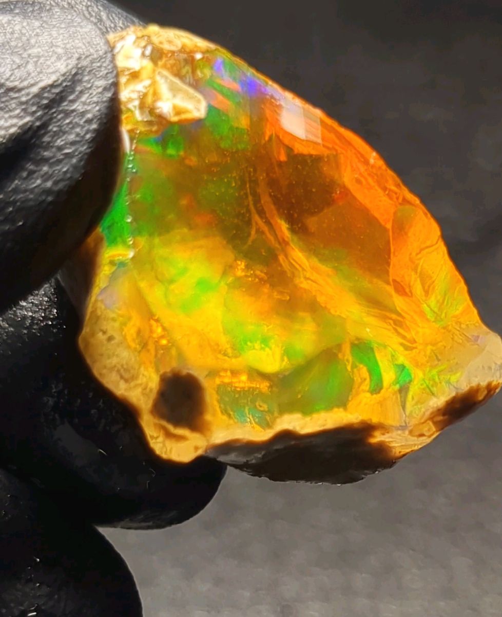 79ct】エチオピア オパール 原石 天然石 鉱物 標本 鉱石 ブルー 79ct