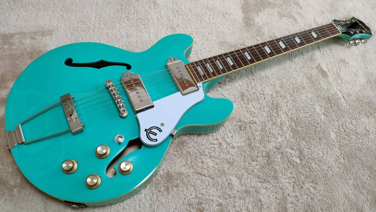Yahoo!オークション - Epiphone エピフォン / Casino Coupe Turquoise