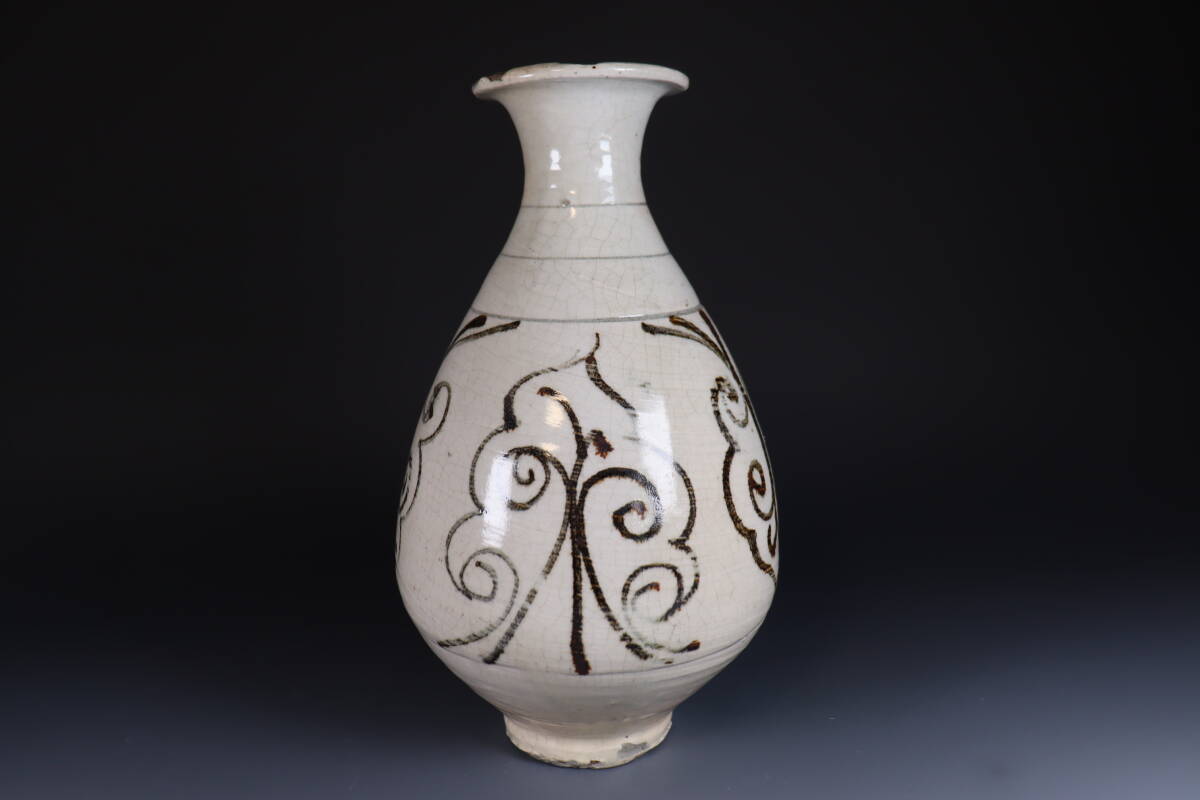 李朝 鉄絵花入 李朝 鉄絵花入 Yahoo!オークション - 蔵出し品