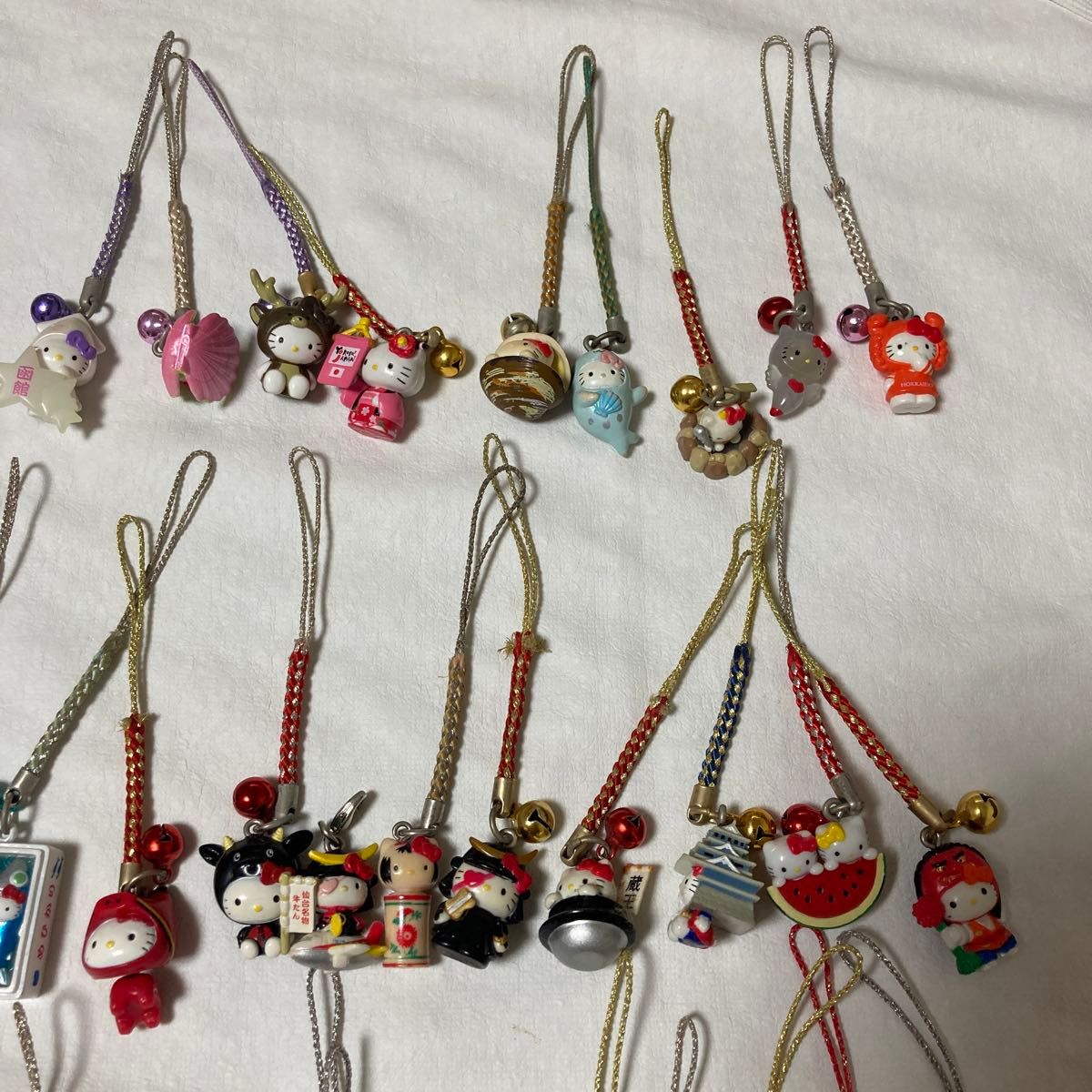 ご当地キティ 28点 まとめ売り】ストラップ キーホルダー 根付け