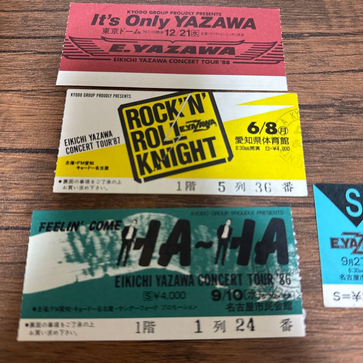 矢沢永吉 コンサートチケット ライブチケット チケット 半券｜Yahoo