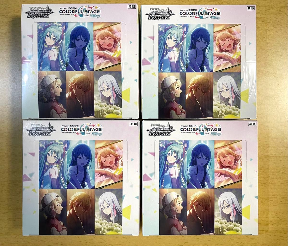 ヴァイスシュヴァルツ初音ミク未開封 4box プロジェクトセカイ