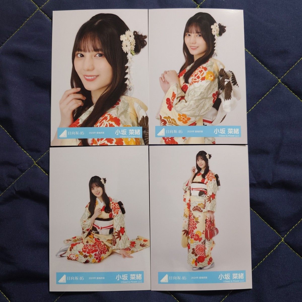 小坂菜緒 日向坂46 生写真 4種コンプ✖️2 2026振袖 黒ドレス