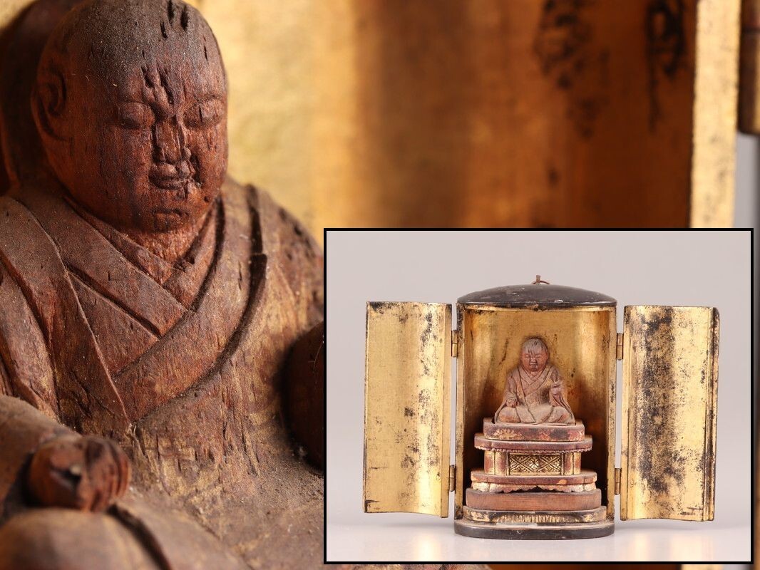 仏教美術 時代木彫 荼枳尼天 仏像 厨子 時代物 極上品 初だし品
