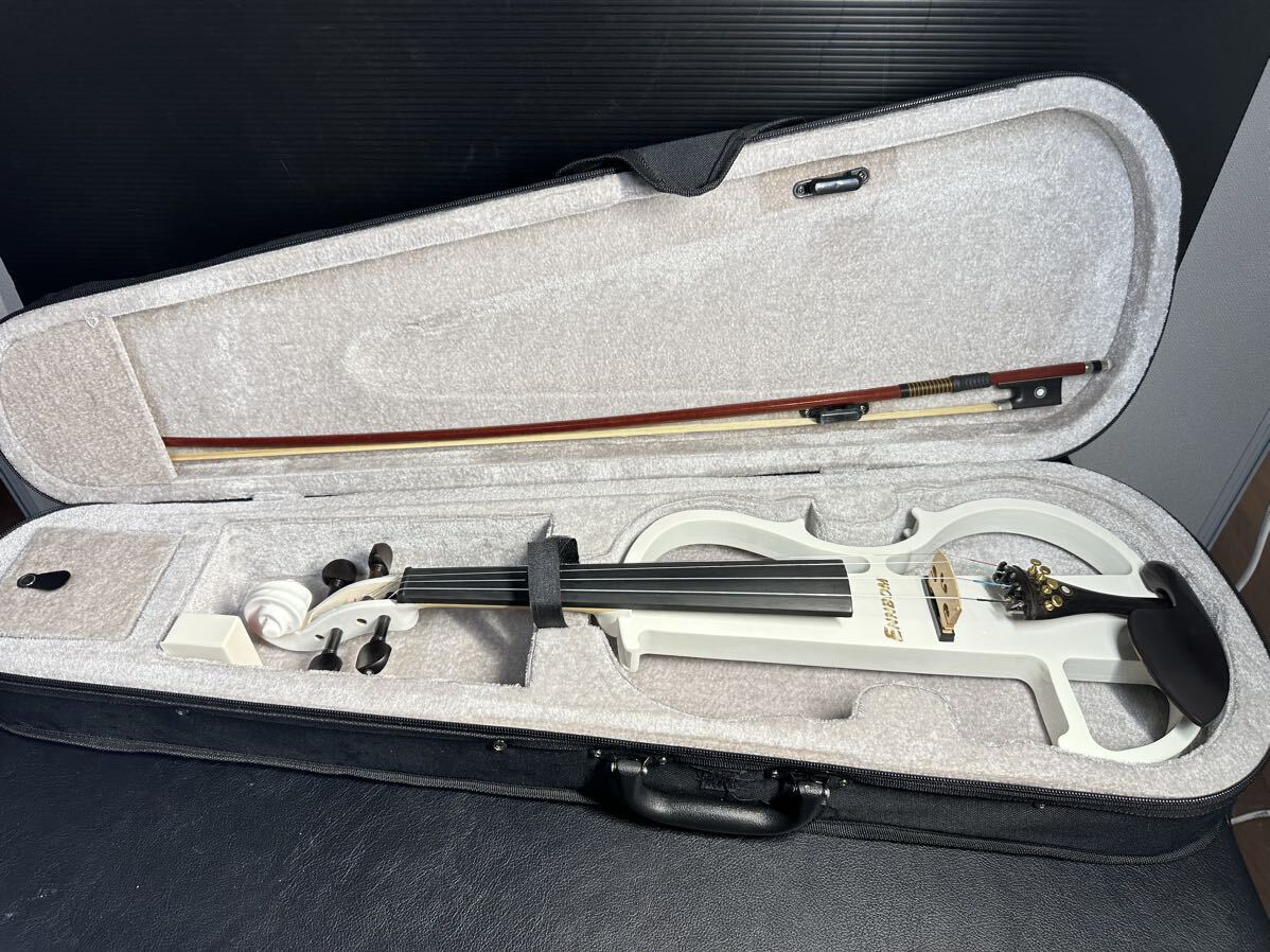 ◯ ENNBOM ennbom バイオリン エレクトリック 白 サイレントバイオリン