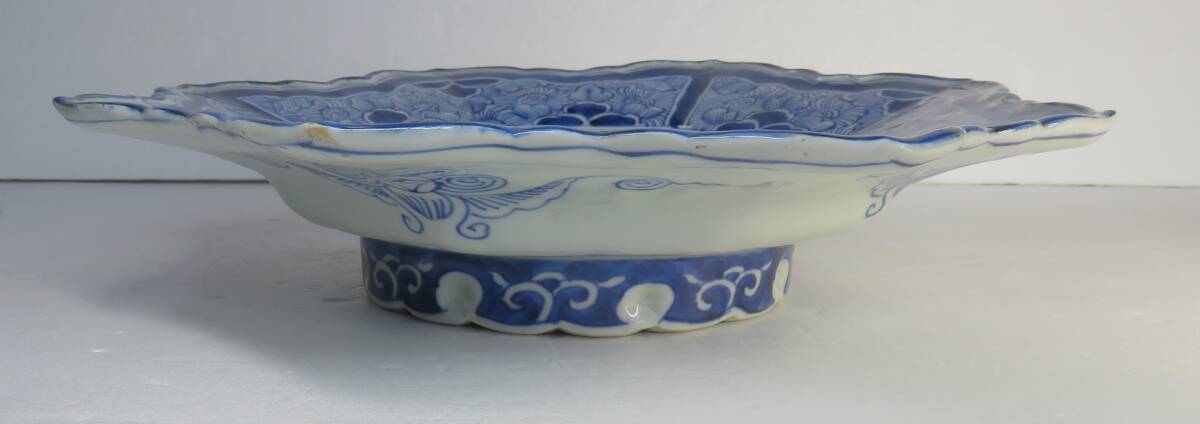 古伊万里 染付 変形皿 1枚