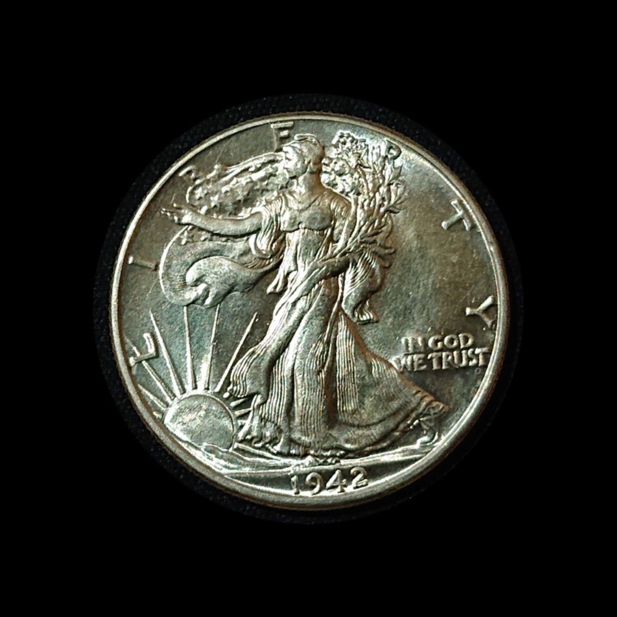 ウォーキングリバティ銀貨状態揃え1942年5枚 ウォーキングリバティ銀貨