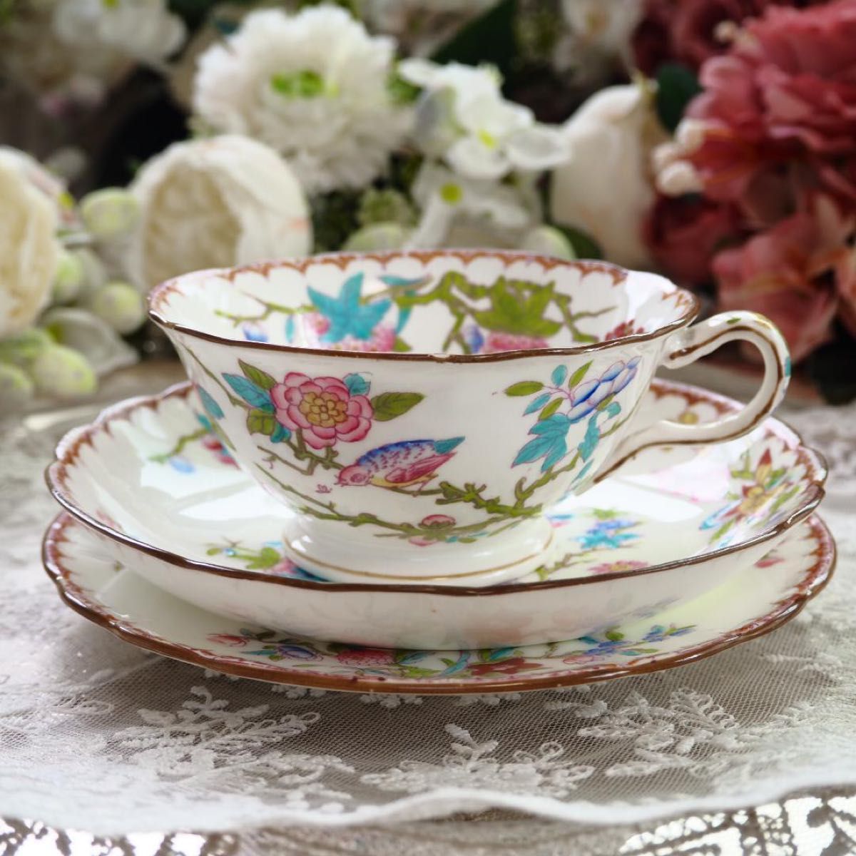 ミントンダイアデムカップ&ソーサープレートトリオアフタヌーンティー