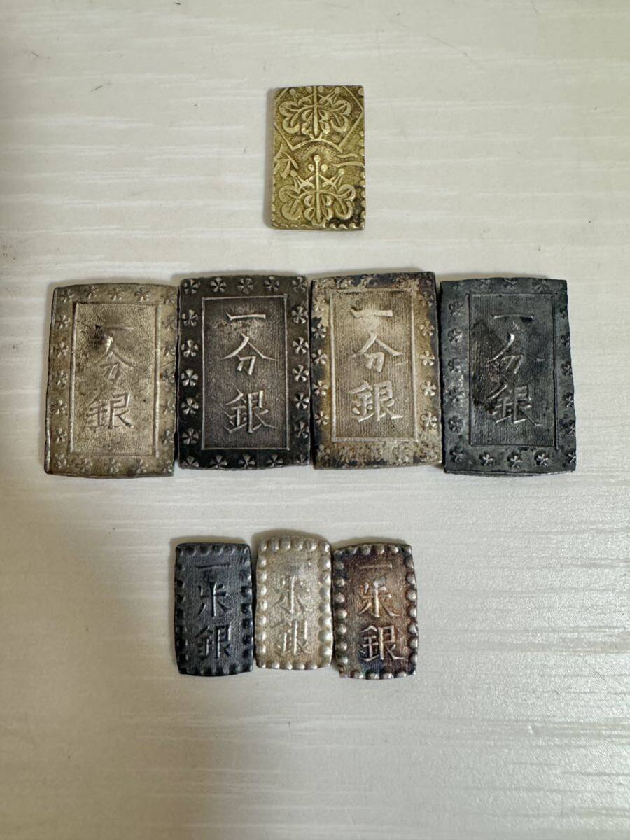 遺品整理 明治二分金、二朱金計 4枚 遺品整理 明治二分金 二分銀