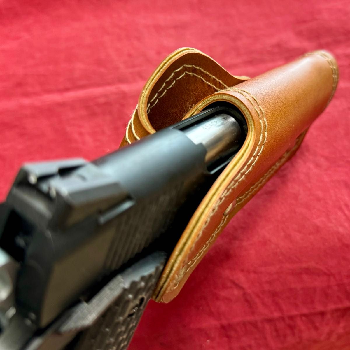 整備済 革製 MGC ガバメント用 スピードシューティング ホルスター