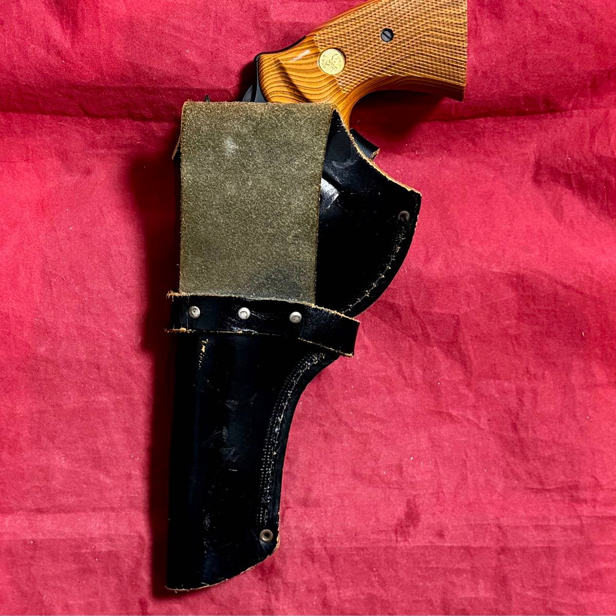 整備済 革製 リボルバー用 ヒップホルスター 期間限定価格 整備済 黒革製