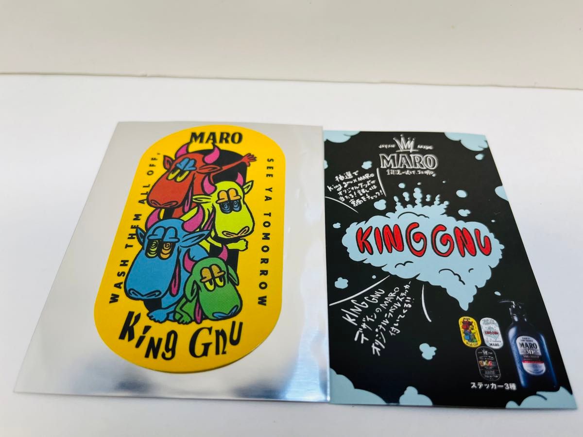 King Gnu × MARO コラボ マーロ キングヌー オリジナル ステッカー
