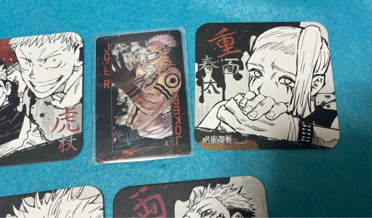 両面宿儺 虎杖悠仁 重面春太 アートコースター トランプ 呪術廻戦 特級