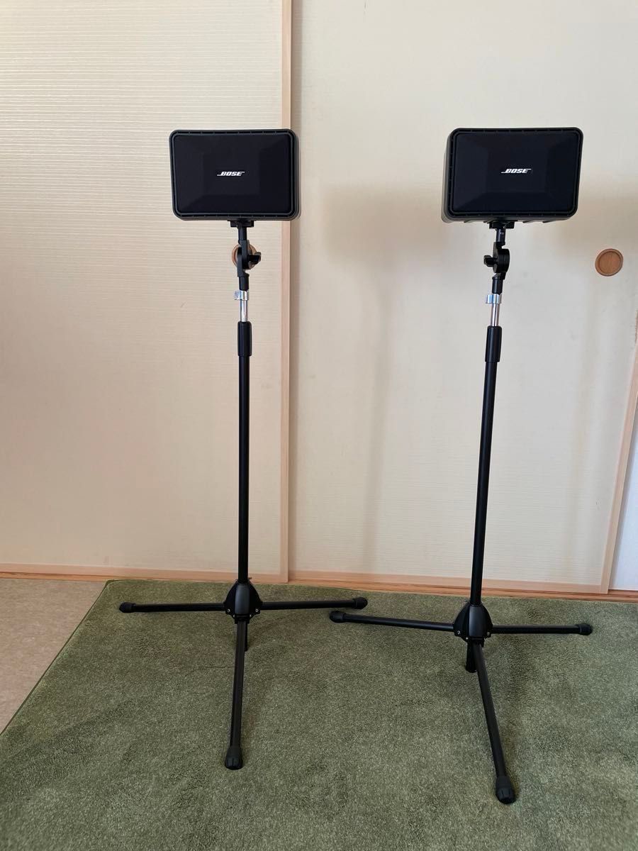 BOSE スピーカースタンド2本 MK-4 + YAMAHA マイクスタンドアダプター