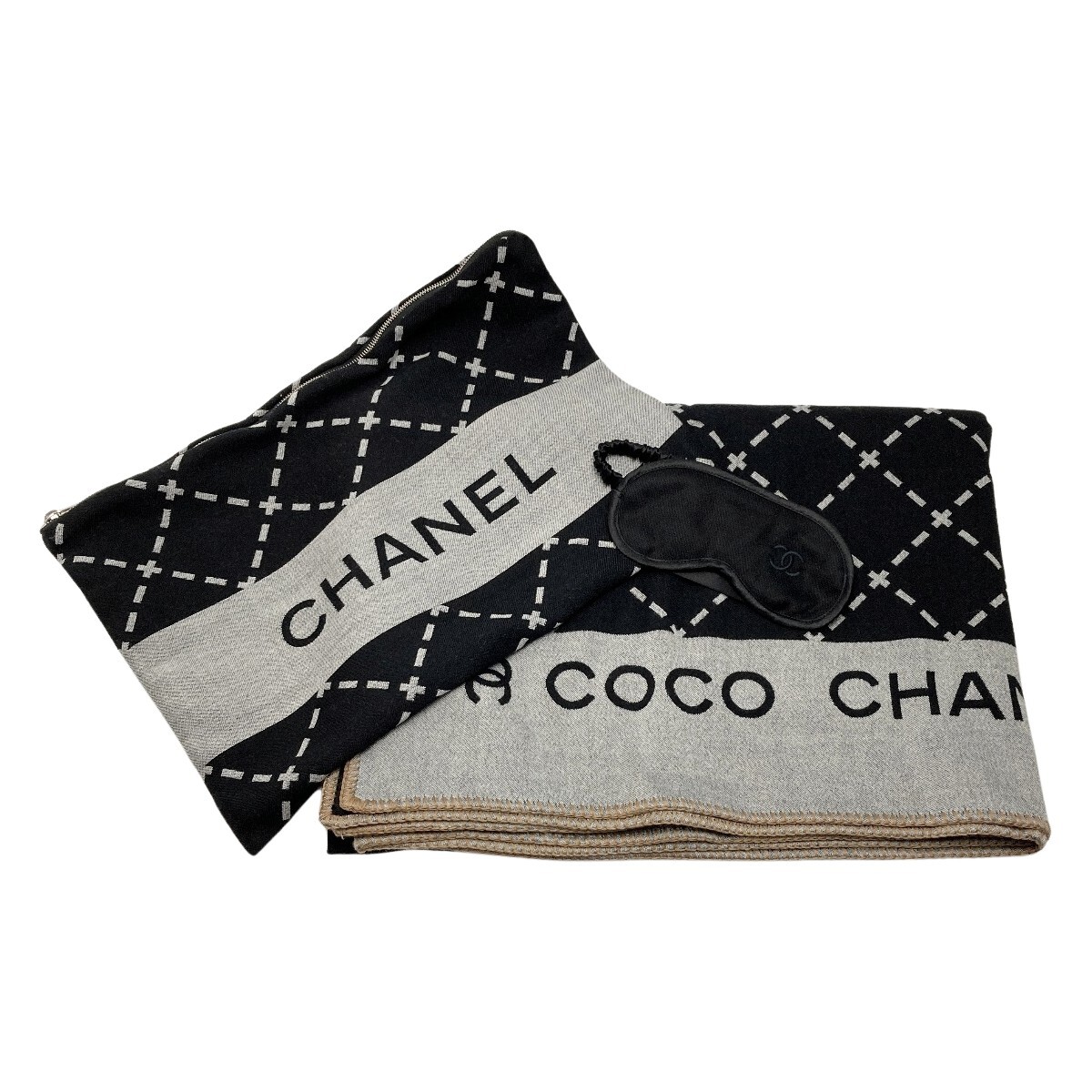 CHANEL シャネル ココマーク トラベルセット ブランケット アイマスク
